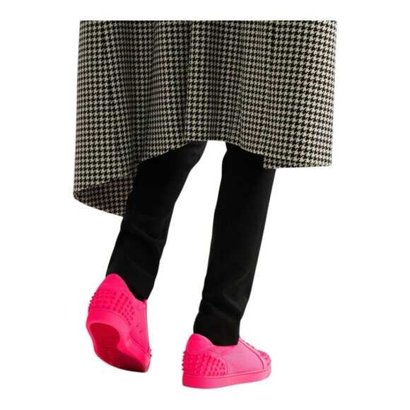 Christian Louboutin - Seavaste 2 Studded Mesh and Suede Sneakers  - Pink Size 41 - Picture 3 of 8